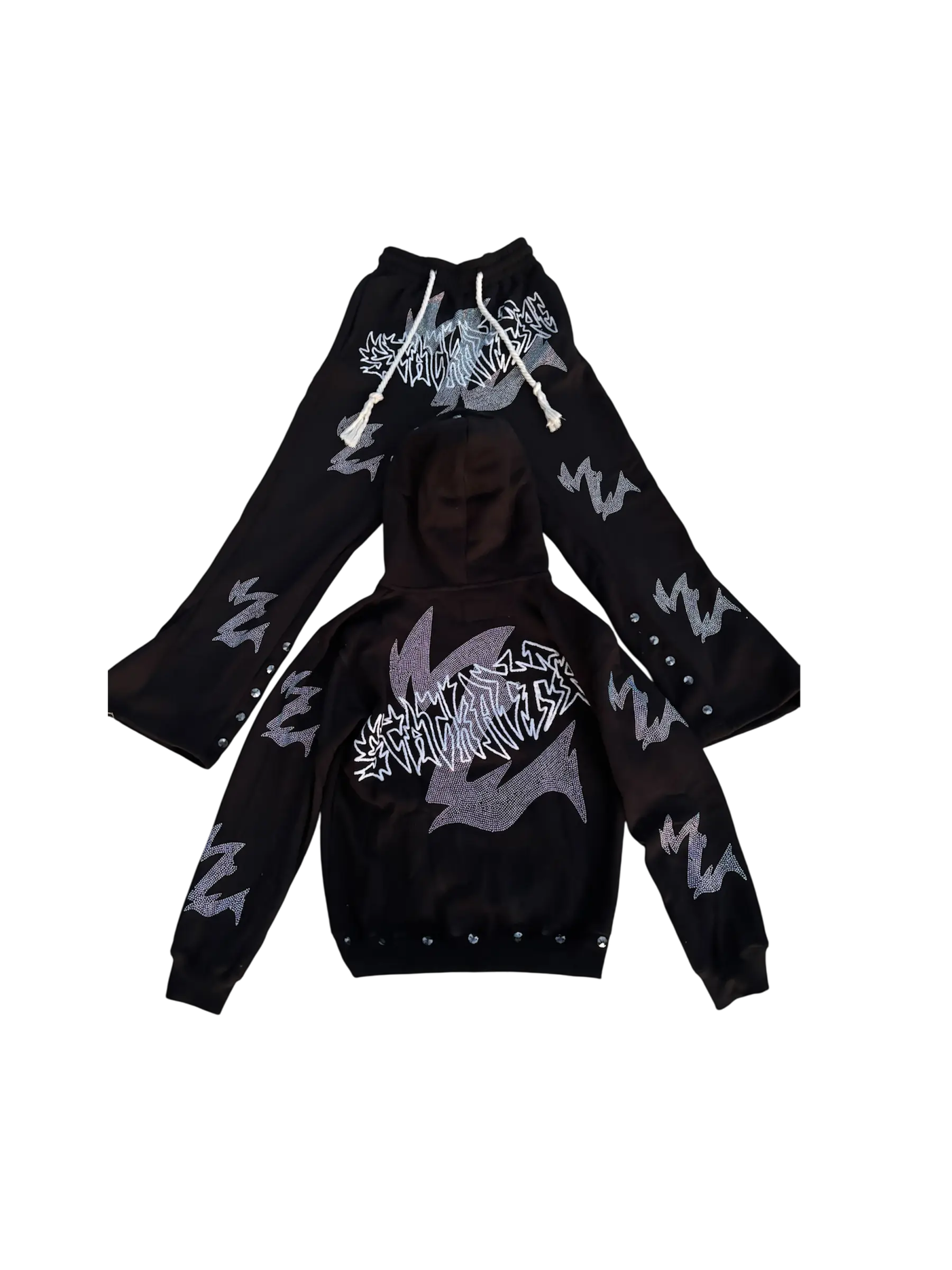 Stackz Graphic Rhinestone Sweatsuit