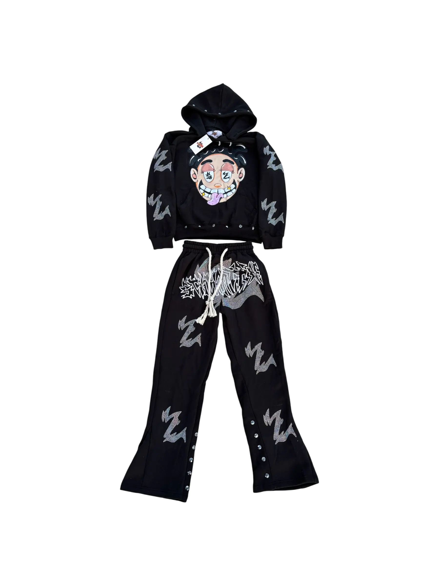 Stackz Graphic Rhinestone Sweatsuit