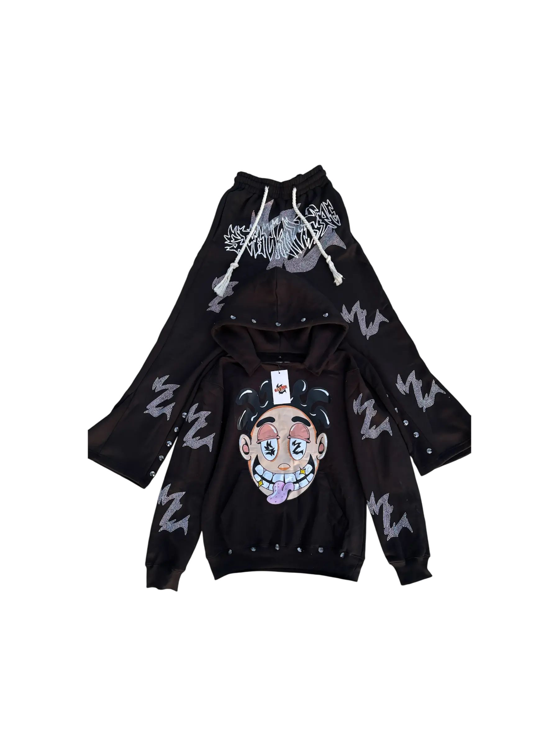 Stackz Graphic Rhinestone Sweatsuit